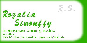 rozalia simonffy business card