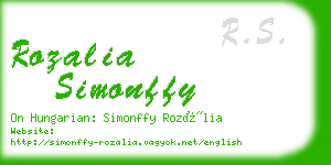 rozalia simonffy business card